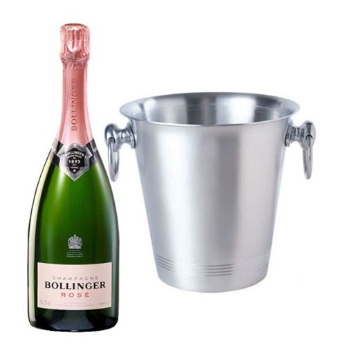 Send Bollinger Rose With Ice Bucket